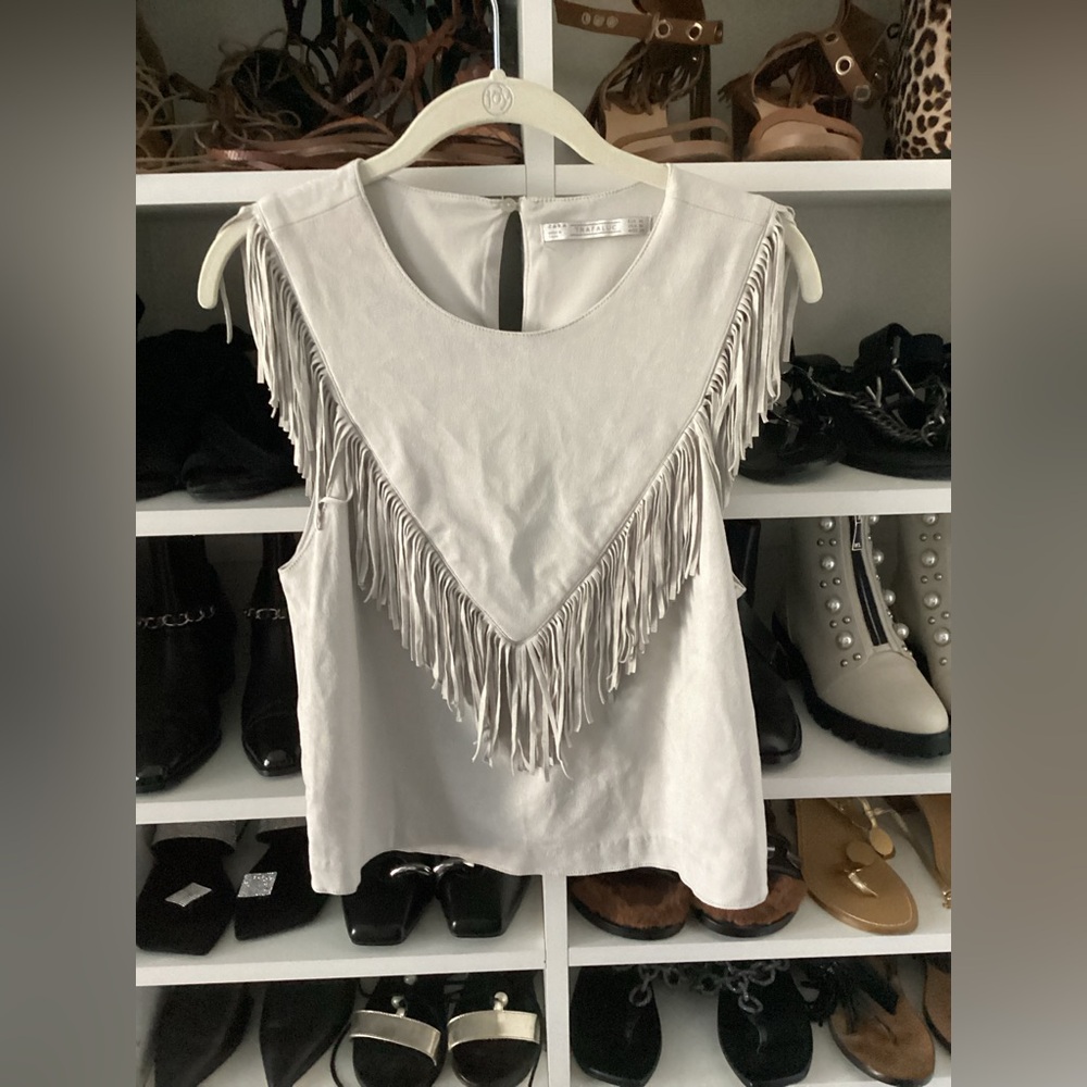 Zara fringe skirt and top set…top medium and bottom is large